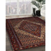 Machine Washable Traditional Sepia Brown Rug in a Family Room, wshtr2237