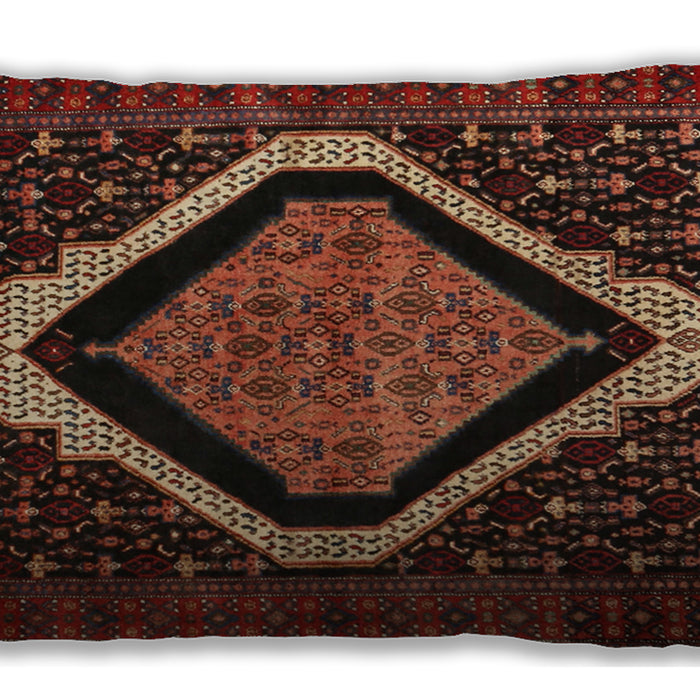 Traditional Classic Rectangular Deep Red Lumbar Throw Pillow, 13 inch by 19 inch, lbtr2239