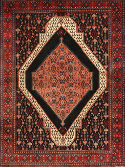 Machine Washable Traditional Deep Red Rug, wshtr2239