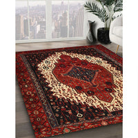 Traditional Chestnut Brown Persian Rug, tr2240