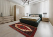 Machine Washable Traditional Chestnut Brown Rug in a Bedroom, wshtr2240