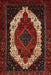 Machine Washable Traditional Chestnut Brown Rug, wshtr2240