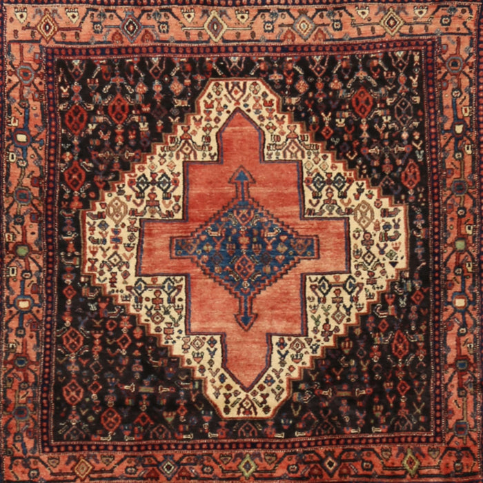 Square Traditional Red Persian Rug, tr2241