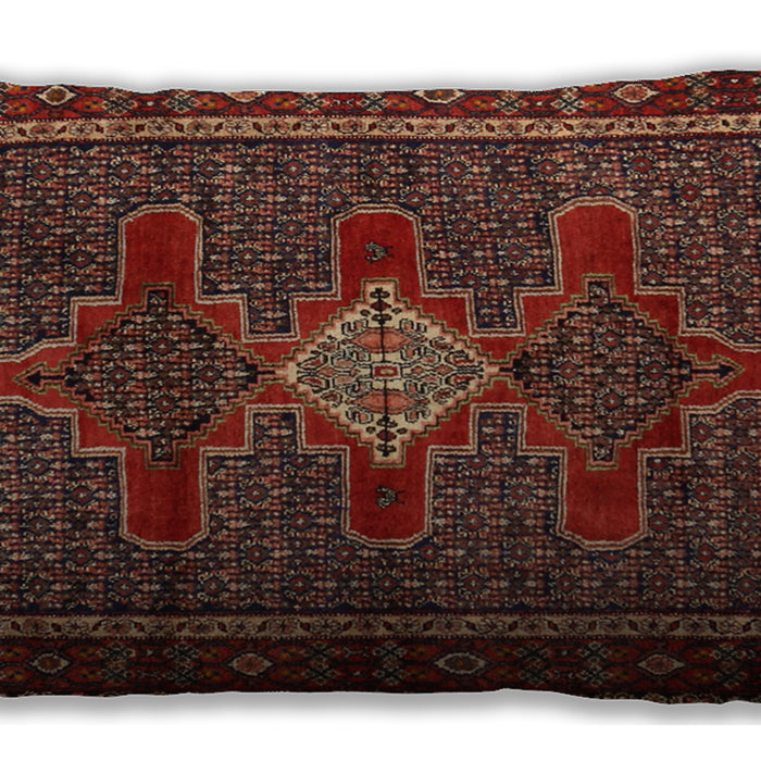 Traditional Classic Rectangular Saffron Red Lumbar Throw Pillow, 13 inch by 19 inch, lbtr2242