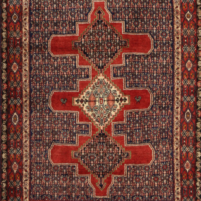 Machine Washable Traditional Saffron Red Rug, wshtr2242