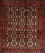 Machine Washable Traditional Dark Sienna Brown Rug, wshtr2243