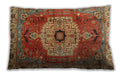 Traditional Classic Rectangular Peru Brown Lumbar Throw Pillow, 13 inch by 19 inch, lbtr2244