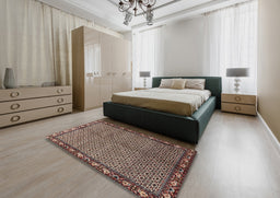 Traditional Red Persian Rug in a Bedroom, tr2245