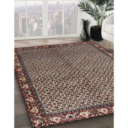 Traditional Red Persian Rug in Family Room, tr2245
