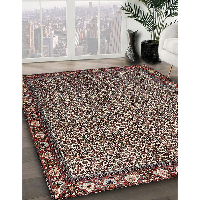 Traditional Red Persian Rug in Family Room, tr2245