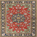 Square Traditional Light French Beige Brown Persian Rug, tr2246