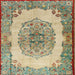 Square Traditional Brown Medallion Rug, tr2247