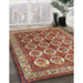 Traditional Fire Brick Red Persian Rug in Family Room, tr2248