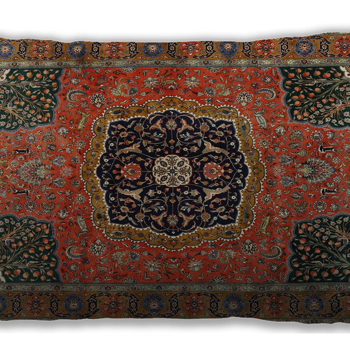 Traditional Classic Rectangular Brown Lumbar Throw Pillow, 13 inch by 19 inch, lbtr2249