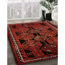 Traditional Red Persian Rug in Family Room, tr224