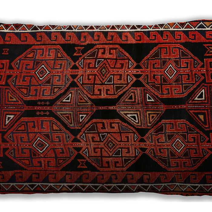 Traditional Classic Rectangular Tomato Red Lumbar Throw Pillow, 13 inch by 19 inch, lbtr224