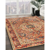 Traditional Sand Brown Persian Rug, tr2250