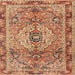 Square Traditional Sand Brown Persian Rug, tr2250