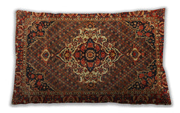 Traditional Classic Rectangular Saffron Red Lumbar Throw Pillow, 13 inch by 19 inch, lbtr2251