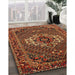 Machine Washable Traditional Saffron Red Rug in a Family Room, wshtr2251