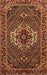 Machine Washable Traditional Saffron Red Rug, wshtr2251