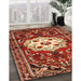 Machine Washable Traditional Tomato Red Rug in a Family Room, wshtr2252