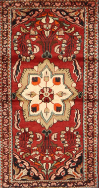 Machine Washable Traditional Tomato Red Rug, wshtr2252