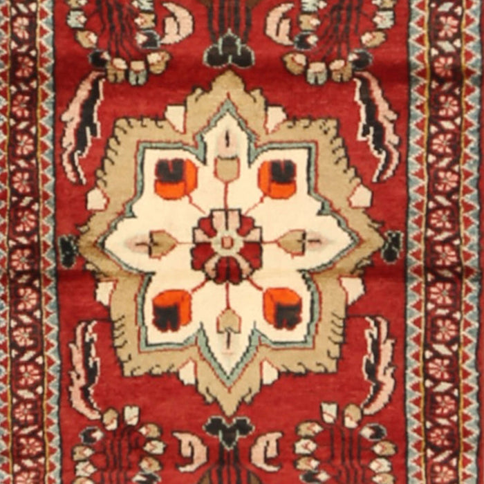 Machine Washable Traditional Tomato Red Rug, wshtr2252
