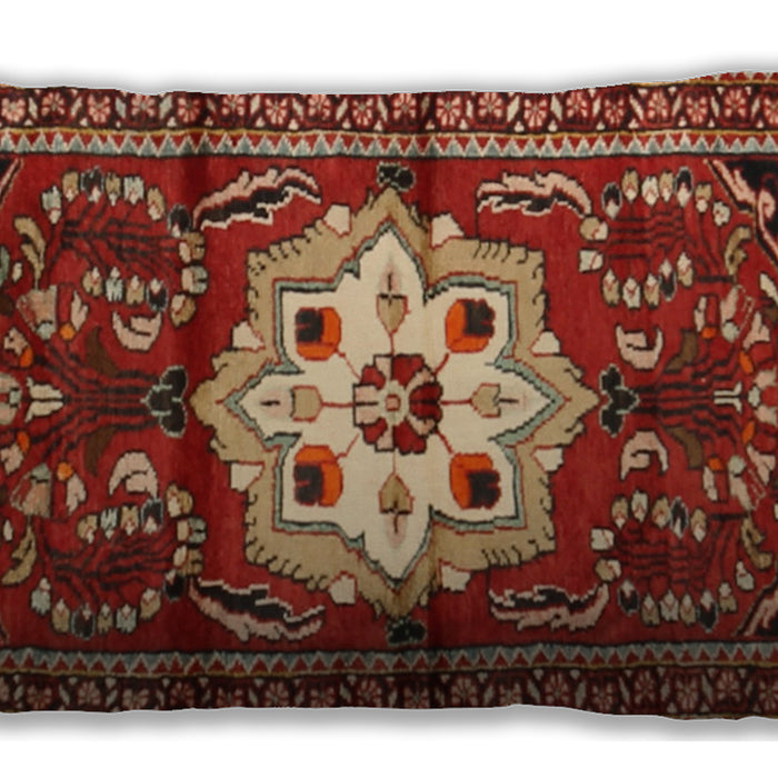 Traditional Classic Rectangular Tomato Red Lumbar Throw Pillow, 13 inch by 19 inch, lbtr2252