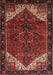 Machine Washable Traditional Sienna Brown Rug, wshtr2254