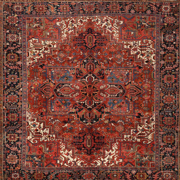 Square Traditional Gold Brown Persian Rug, tr2255