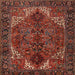 Square Traditional Gold Brown Persian Rug, tr2255