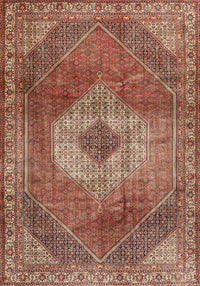 Machine Washable Traditional Tomato Red Rug, wshtr2256