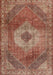 Machine Washable Traditional Tomato Red Rug, wshtr2256