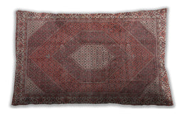 Traditional Classic Rectangular Fire Brick Red Lumbar Throw Pillow, 13 inch by 19 inch, lbtr2257