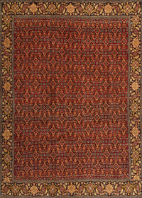 Machine Washable Traditional Red Rug, wshtr2258