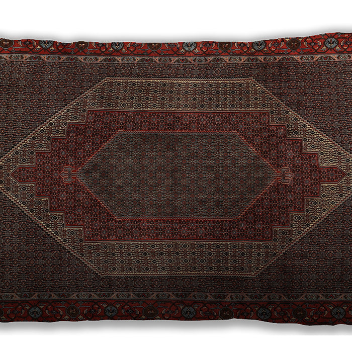 Traditional Classic Rectangular Brown Lumbar Throw Pillow, 13 inch by 19 inch, lbtr2260