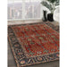 Traditional Saffron Red Persian Rug in Family Room, tr2261