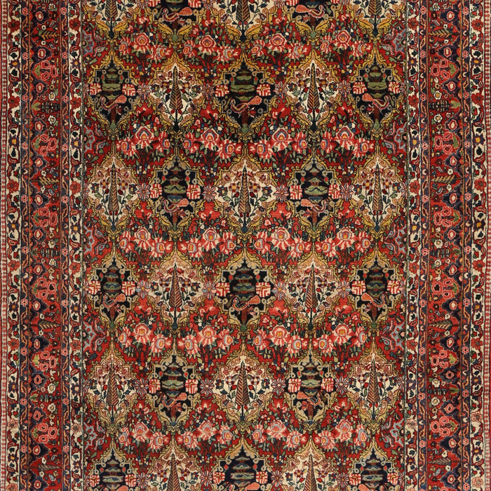 Machine Washable Traditional Saffron Red Rug, wshtr2262