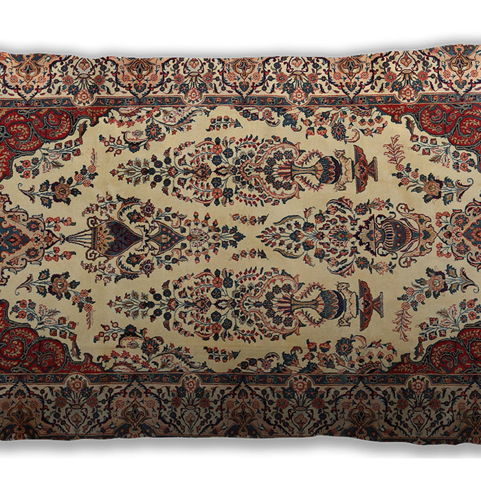 Traditional Classic Rectangular Red Brown Lumbar Throw Pillow, 13 inch by 19 inch, lbtr2264