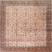 Square Traditional Chestnut Red Persian Rug, tr2265