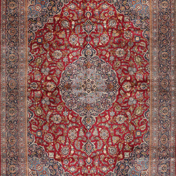 Traditional Brown Red Medallion Rug, tr2266