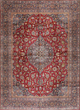 Machine Washable Traditional Brown Red Rug, wshtr2266