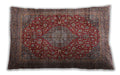 Traditional Classic Rectangular Brown Red Lumbar Throw Pillow, 13 inch by 19 inch, lbtr2266