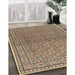 Machine Washable Traditional Sepia Brown Rug in a Family Room, wshtr2267