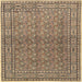 Round Machine Washable Traditional Sepia Brown Rug, wshtr2267