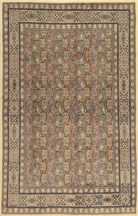 Machine Washable Traditional Sepia Brown Rug, wshtr2267