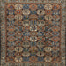 Round Machine Washable Traditional Dark Almond Brown Rug, wshtr2269