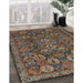 Machine Washable Traditional Dark Almond Brown Rug in a Family Room, wshtr2269