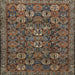 Square Traditional Dark Almond Brown Persian Rug, tr2269